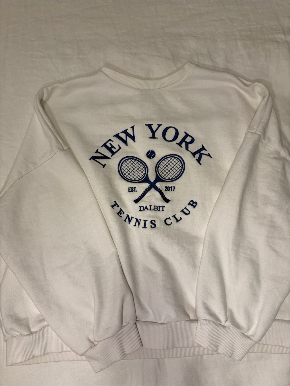 Dalbit New York Tennis Club Embroidered One of a Kind Sweatshirt